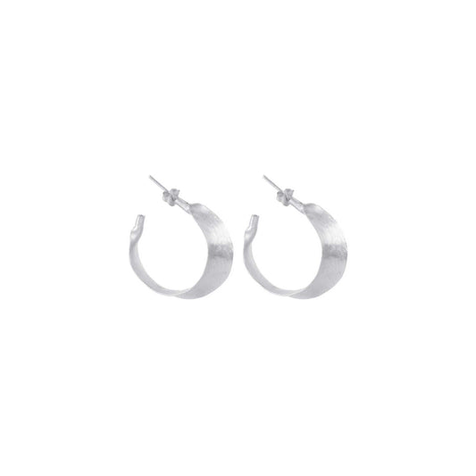 925 Silver Plain Hoop Earring