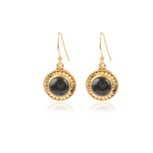 Lapis Single Stone Gold Frame Ethnic wear Jewellery Silver Earring