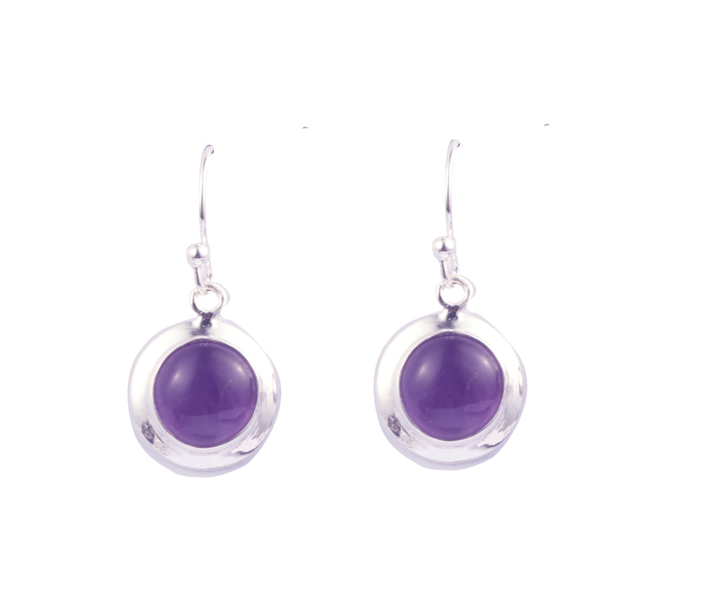 Ethnic Gemstone Silver Earring made with 925 Sterling Silver
