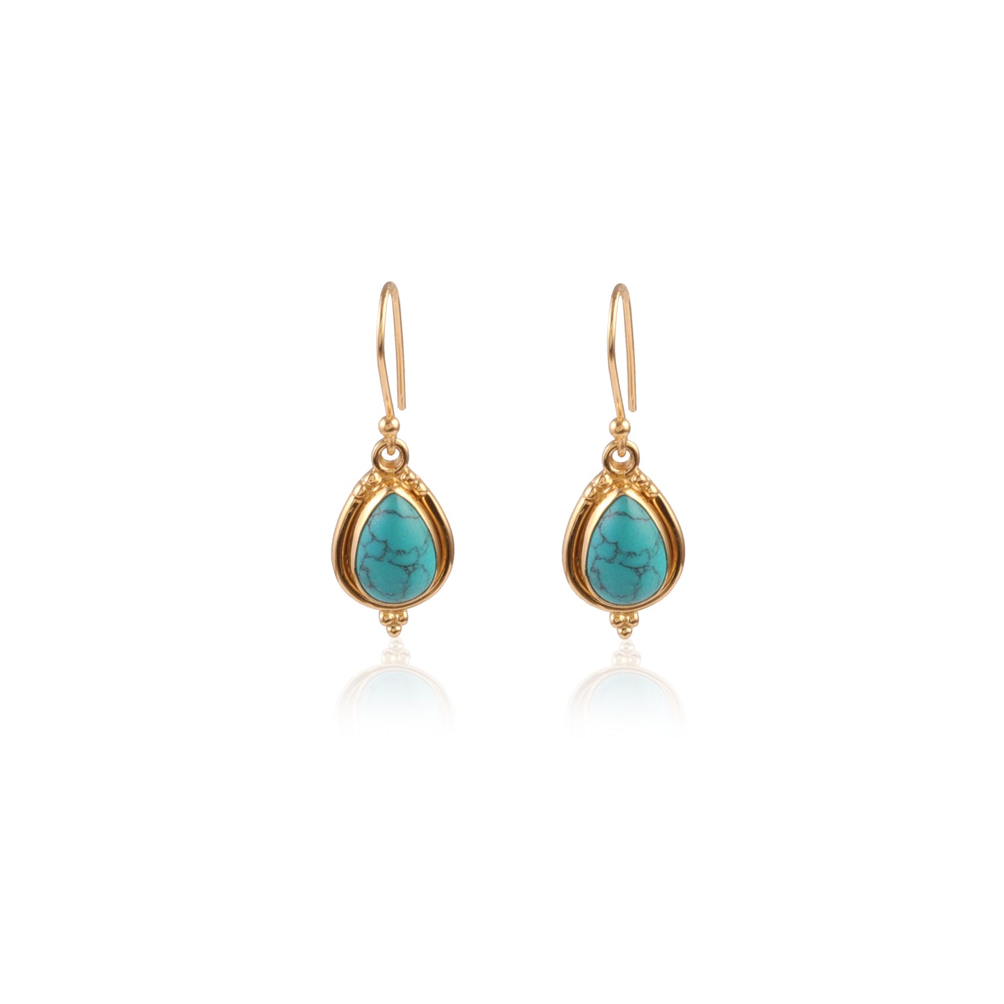 Ethnic Gemstone Drop Earring with 925 Sterling Silver for Women