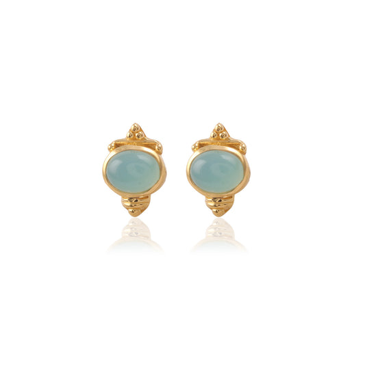 Elegant Gemstone Rawa Sudded Silver Earring made with 925 Sterling Silver