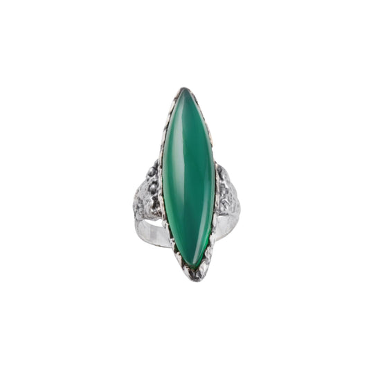 925 Sterling Silver Ethnic Silver Single Stone Silver Ring