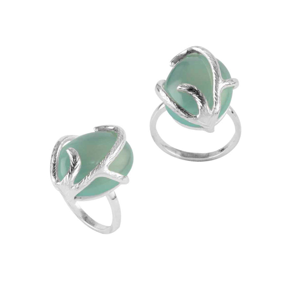 925 Sterling Silver Single Stone Silver Ring