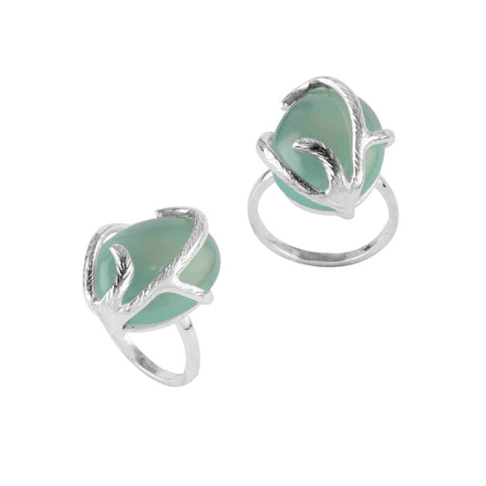 925 Sterling Silver Single Stone Silver Ring