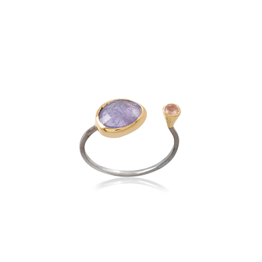 Gifted Sterling Silver Multi Gemstone Ring for Women's