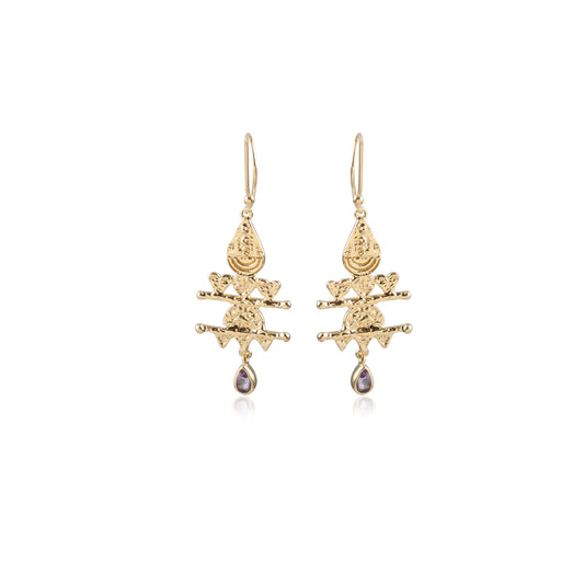 Iconic Modern Design Gemstone Drop Earring For Women