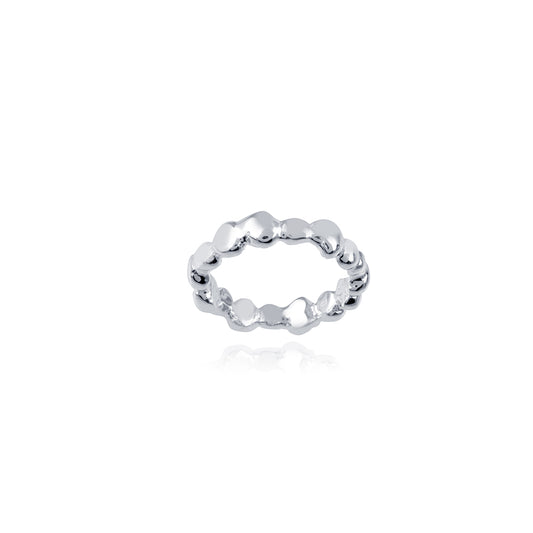 Silver band ring