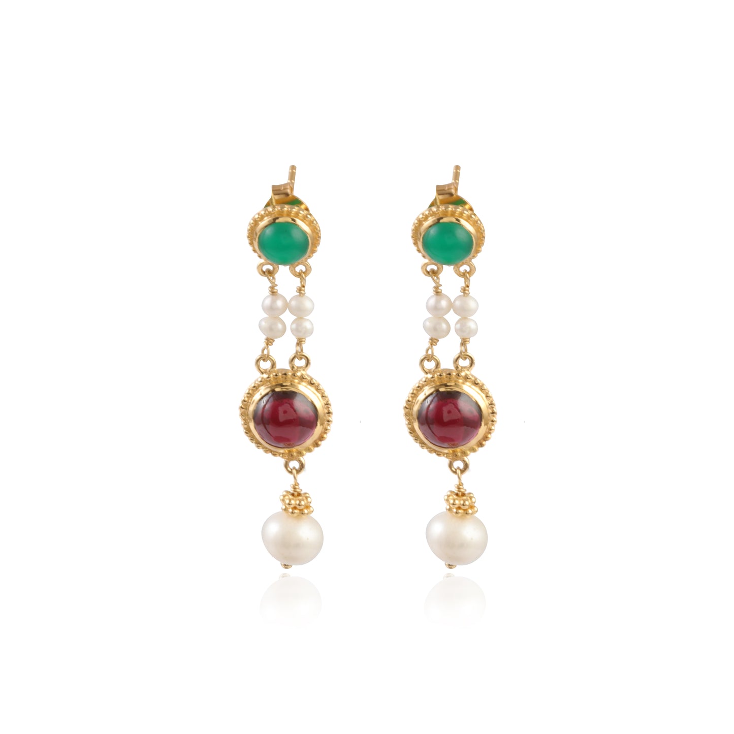 Iconic Gemstone Drop Earring Made with 925 Sterling Silver