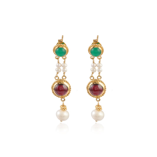 Iconic Gemstone Drop Earring Made with 925 Sterling Silver