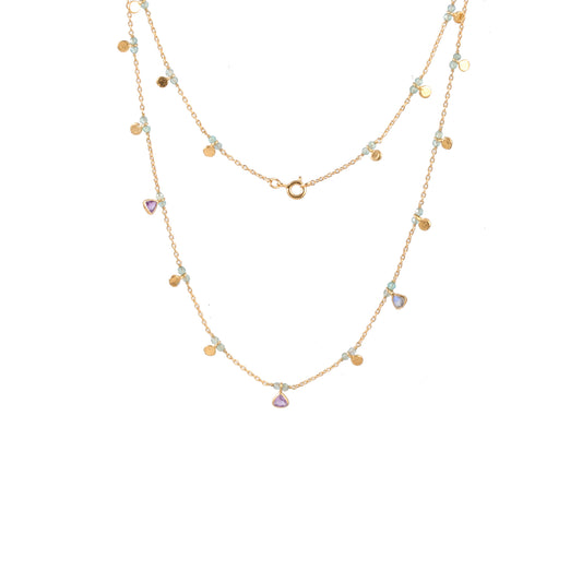 Silver Gemstone Necklace for women with 925 sterling silver