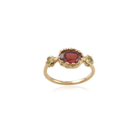 Silver Gemstone Ring