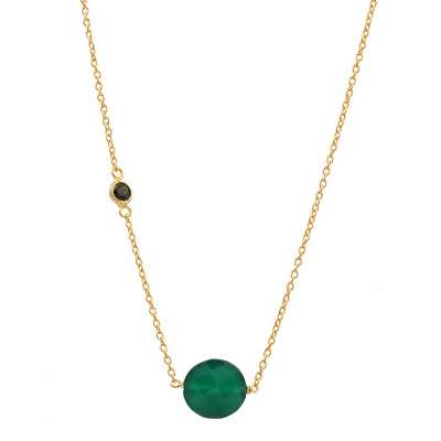 Vibrant Multi Gem Stone Silver Necklace with 925 Sterling Silver