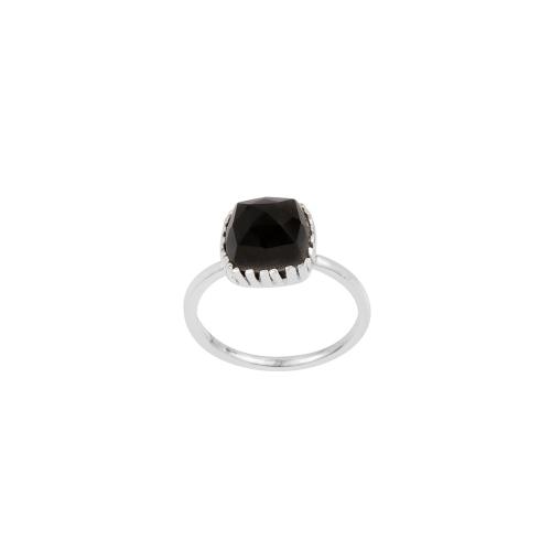 Silver Single Stone Ring
