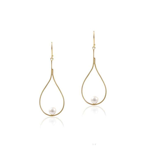 White Pearl Ethnic Silver Earring made with 925 Sterling Silver