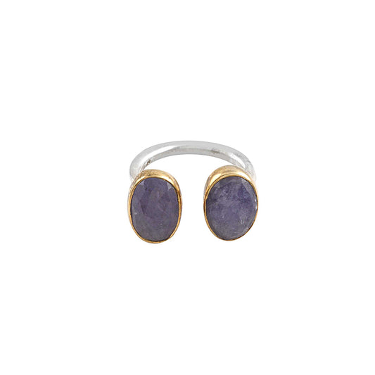 925 Sterling Silver Multi Gem Stone  Silver Ring
