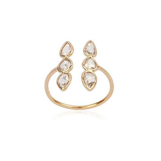 925 Sterling Silver Multi  Stone Silver Ring