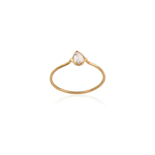 925 Sterling Silver Single Stone Silver Ring