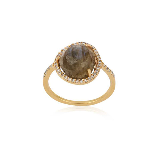 Silver Single Stone Ring