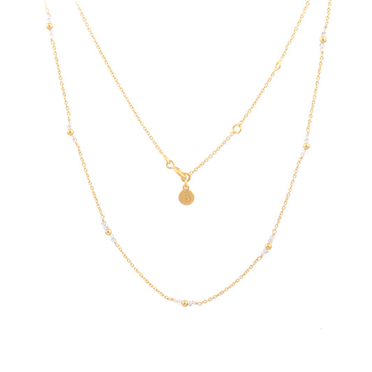 Gemstone Beads Necklace with 925 Sterling Silver