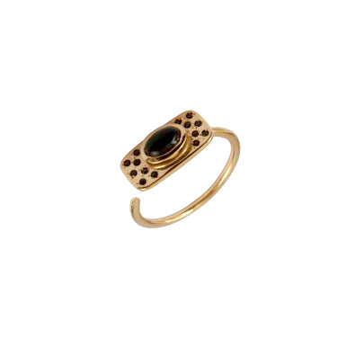 Modern Style Gemstone Silver Ring With 925 Sterling Silver