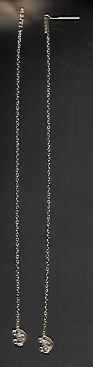Long Chain Shiny Polished Modern Style Silver Earring For Women