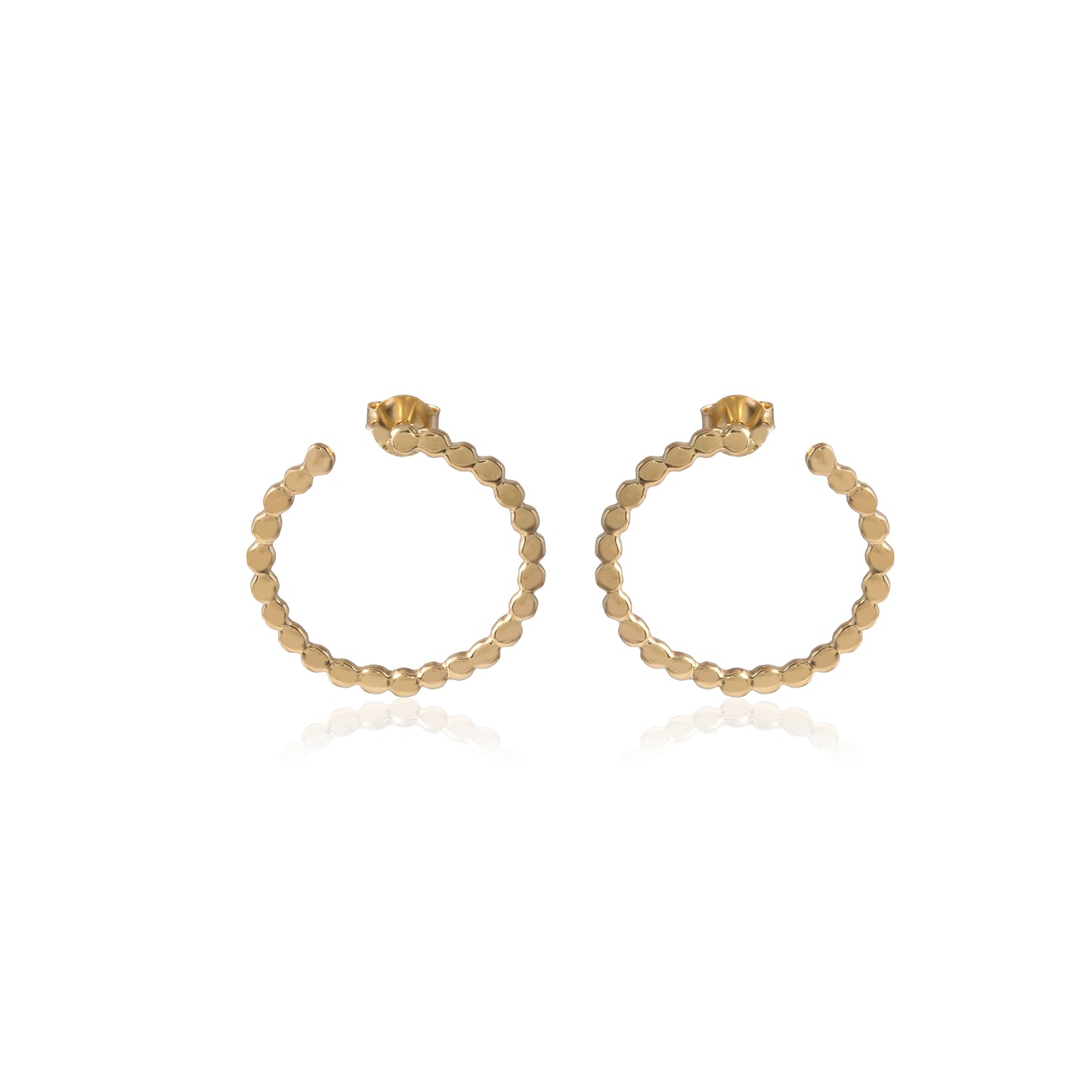 925 Silver Plain Hoop Stud Earring