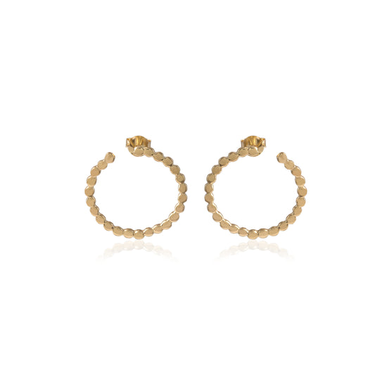 925 Silver Plain Hoop Stud Earring