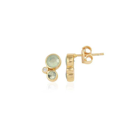 925 Silver Multi Gemstone Stud Earring