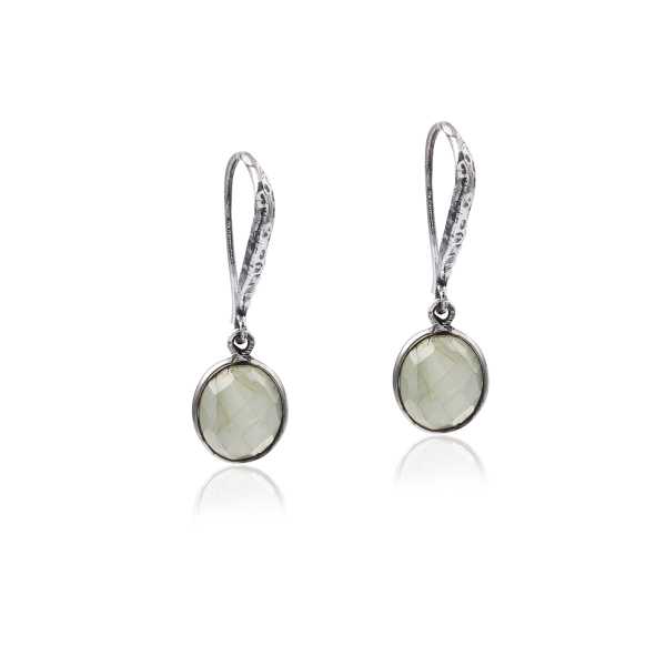 Rainbow Moonstone Drop Earring made with 925 Sterling Silver