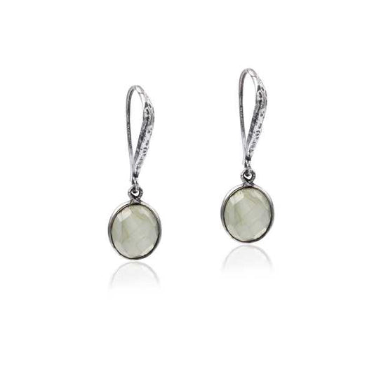 Rainbow Moonstone Drop Earring made with 925 Sterling Silver