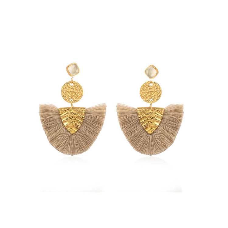 925 Sterling Silver Thread Earring With Bazel Gemstone