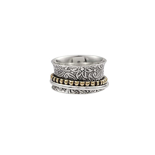 Artisanal Multi Band Silver Ring with 925 Sterling Silver