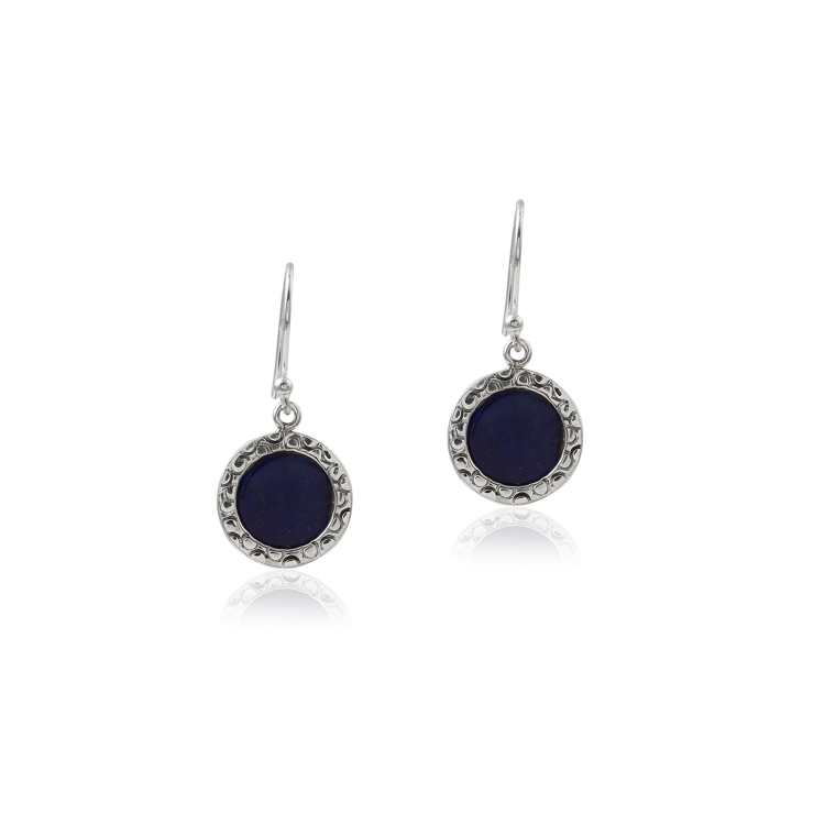 925 Sterling Silver Lapis Stone Silver Earring