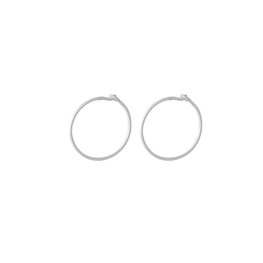 925 Silver Plain Bali Earring