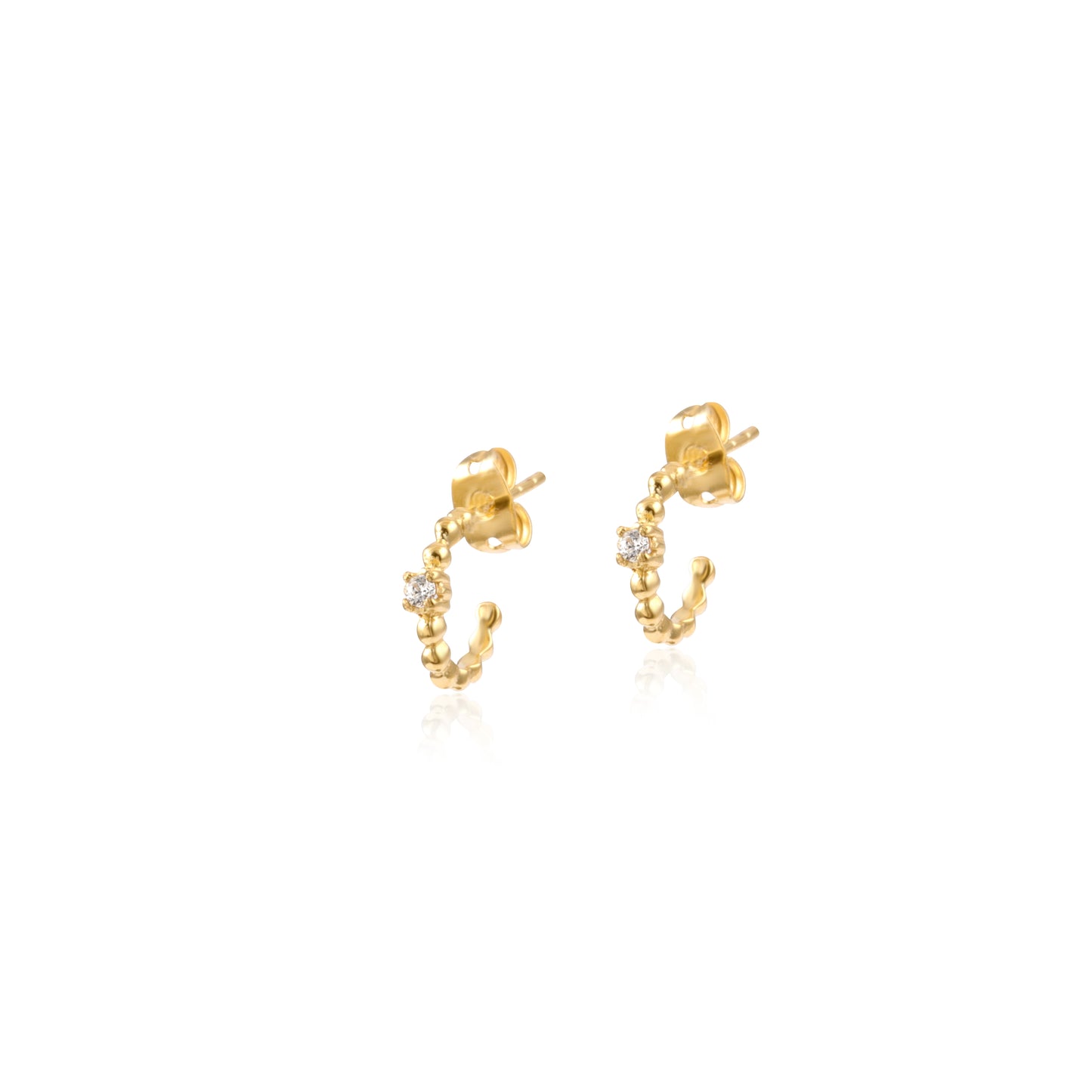Elegant White Pearl Gold Platted Silver Earring for Women