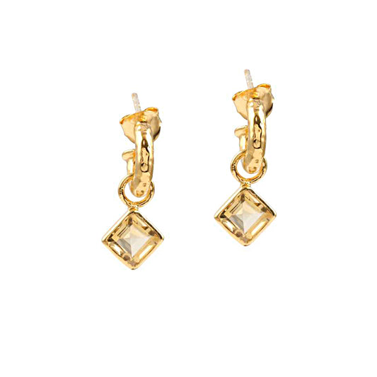 Stylish Gemstone Gold Platted Silver Earring made with 925 Sterling Silver