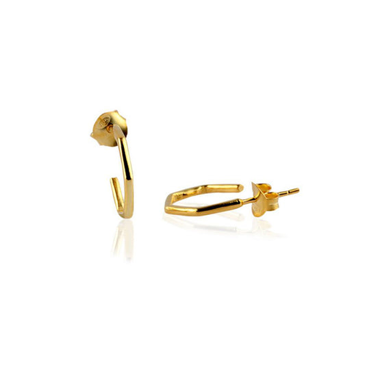 925 Silver Plain Stud Earring