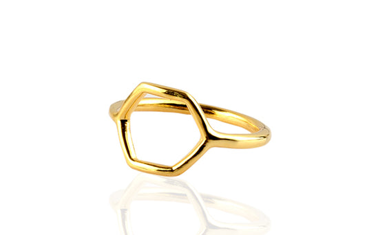 Hexagon shape ring