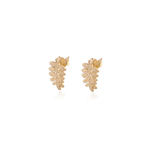 925 Silver Plain Leaf Style Studd Earring