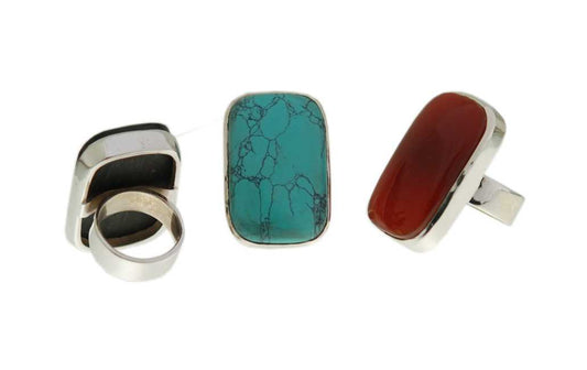 Silver Single Stone Ring