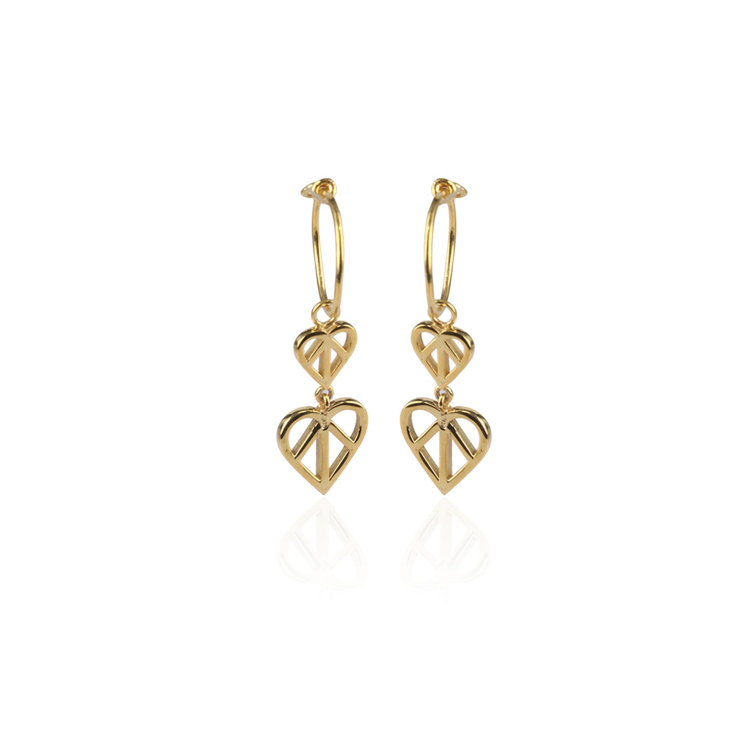 Ethnic Heart Shape Drop Earring made With 925 Sterling Silver