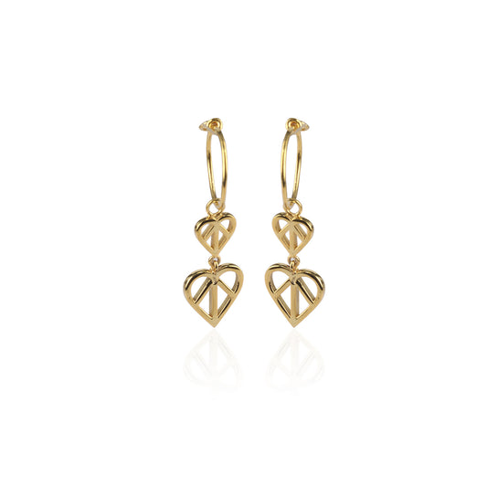 Ethnic Heart Shape Drop Earring made With 925 Sterling Silver