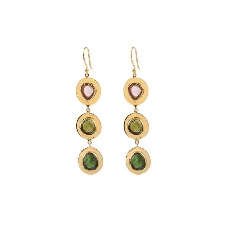 925 Silver Multi Stone Earring