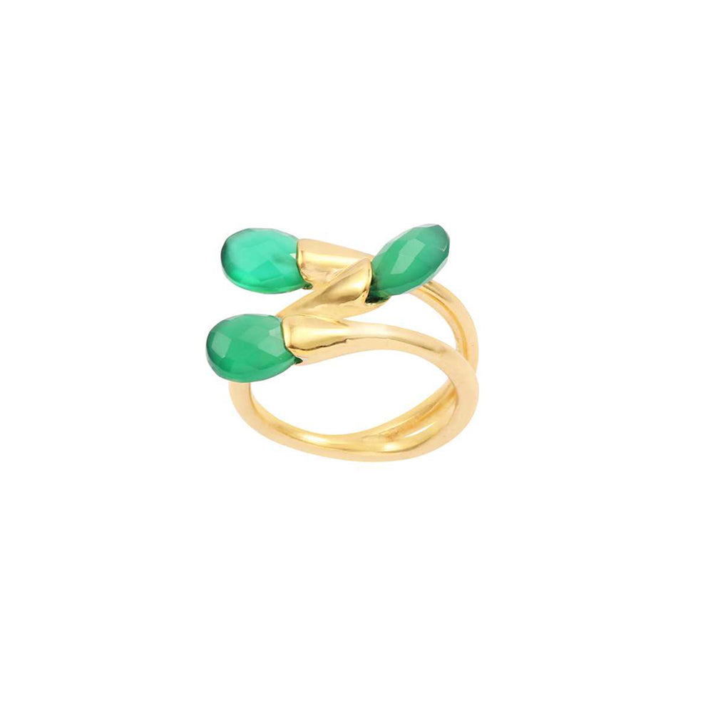 Modern Style Gemstone Silver Ring with 925 Sterling Silver