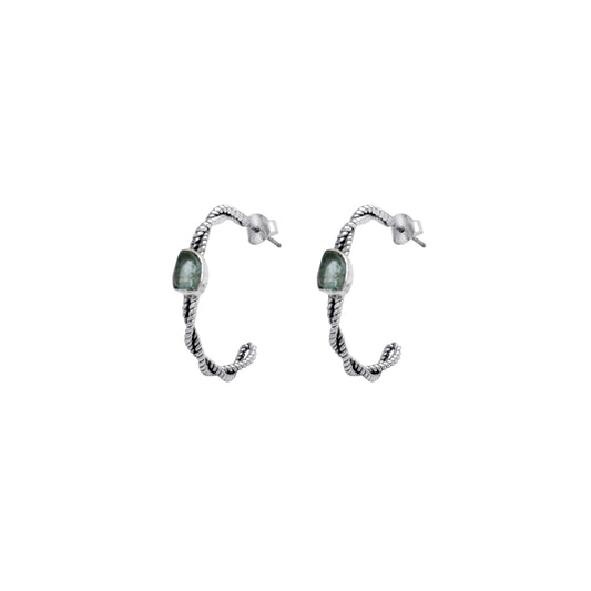 Silver Gemstone Stone Earring