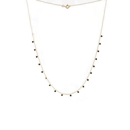 Sterling Silver Delicate Stone Necklace with Thin chain