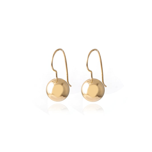 Ball Shape Gold Platted Silver Earring for Women