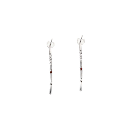 Ethnic Gemstone Drop Earring made with 925 Sterling Silver
