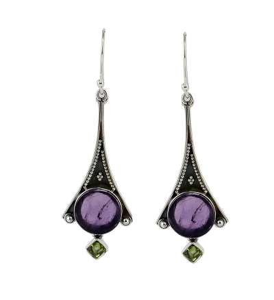 925 Silver Multi Gemstone Earring
