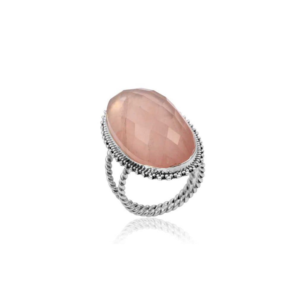 925 Sterling Silver Ethnic Silver Single Stone Silver Ring